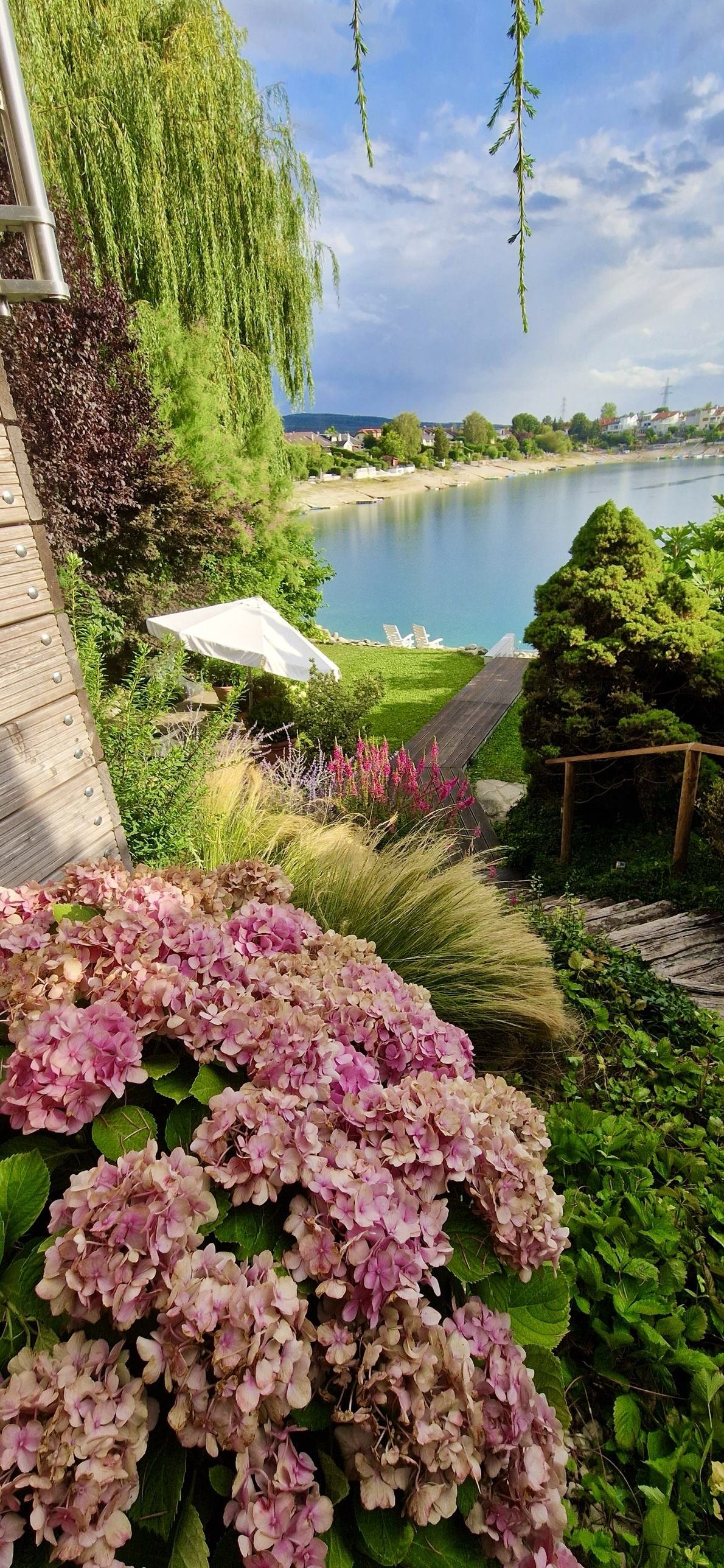 Gartenanlage am Wasser